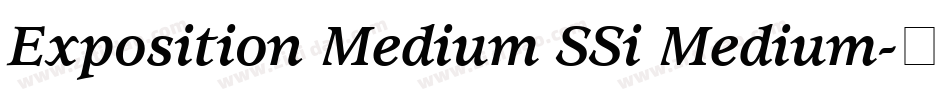 Exposition Medium SSi Medium字体转换